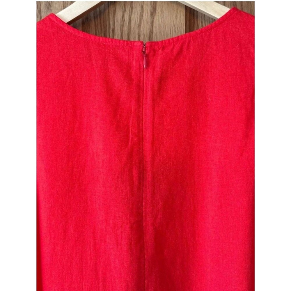 J Crew Linen Blend Shift Dress Red in Size 4 Style CA406 - Picture 4 of 7